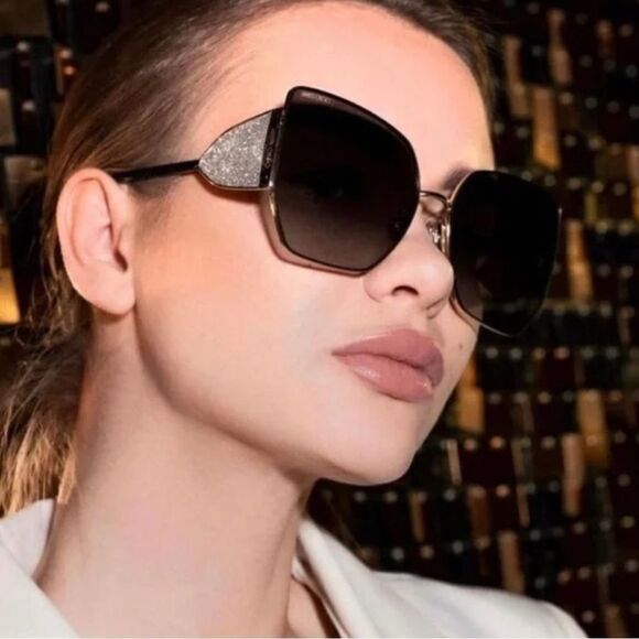 Jimmy Choo Sunglasses Includes Case and Lens Cloth.NWOT - Picture 1 of 12